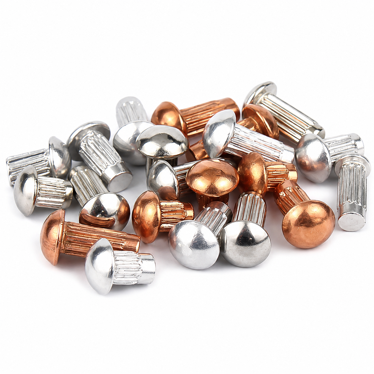 GB827铝标牌铆钉5 GB827 Knurled Solid Rivet Aluminum Copper Stainless Steel Nameplate Rivet for Sign Plate Fastening - 图片 1