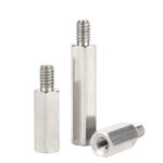 SUS304 Stainless Steel Single End Hex Standoff Male Female Thread Spacer M2-M8 UNC for PCB Chassis Electronic Fastener - 图片 3