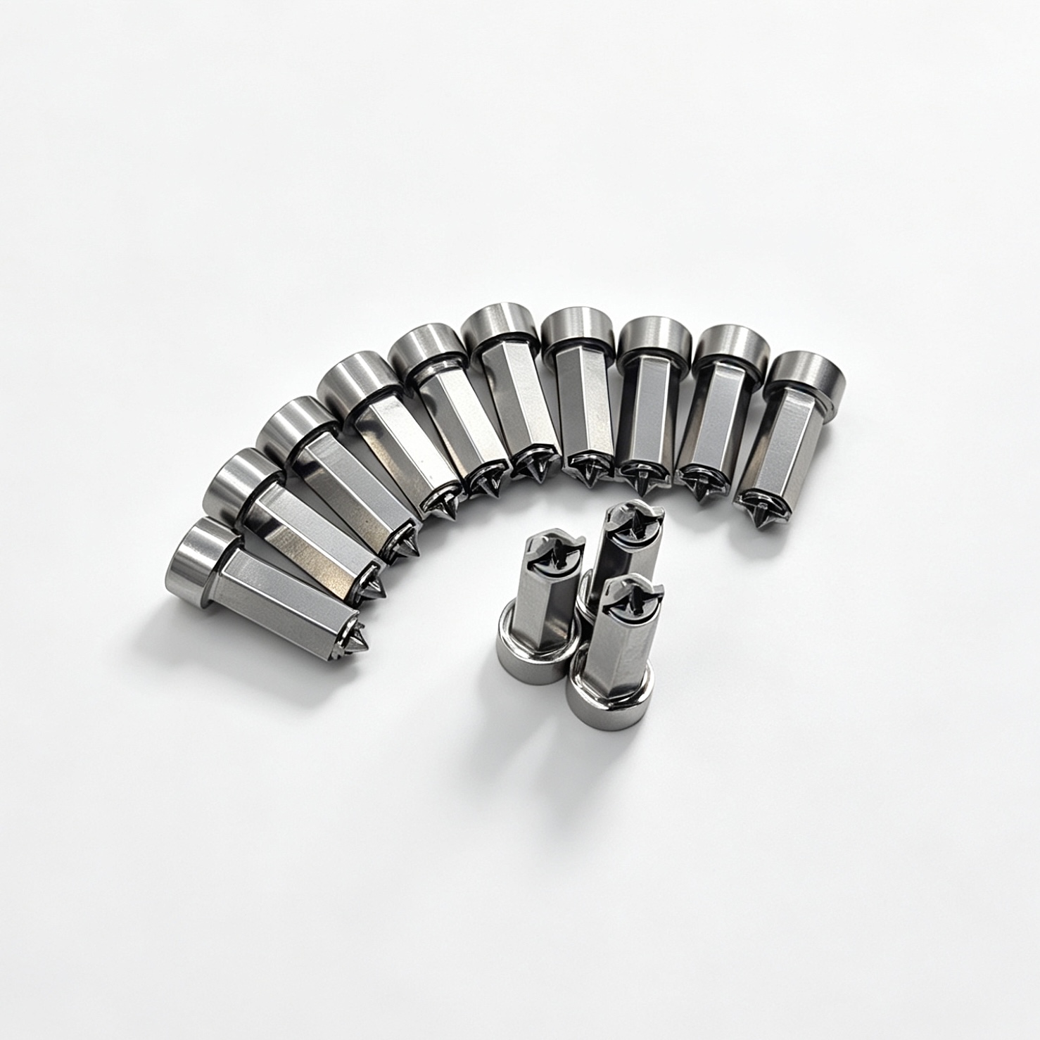 六角十字冲头1 High Precision TiN Coated Hex Phillips Punch for Cold Heading Screw Manufacturing Dies - 图片 1