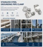 Heavy Duty Grounding Pipe Clamp Electrical Earth Bonding Connector with Screw Fastener - 图片 6