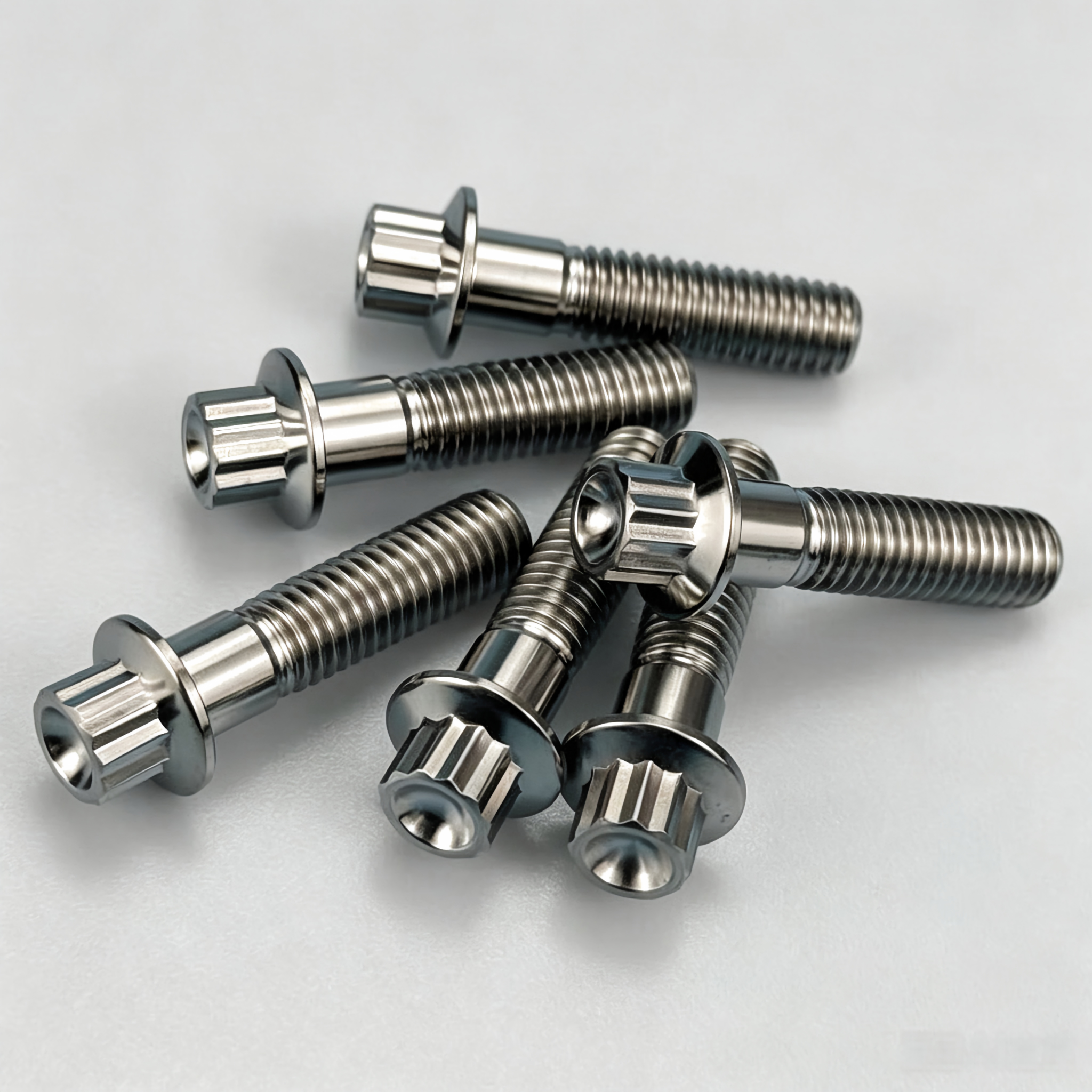 12角法兰螺丝 (1) Flange 12 Point Spline Wheel Hub Bolt Chrome Plated Anti-rust Auto Modification Lug Screws for Car Motorcycle Wheel Replacement - 图片 1