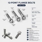 Flange 12 Point Spline Wheel Hub Bolt Chrome Plated Anti-rust Auto Modification Lug Screws for Car Motorcycle Wheel Replacement - 图片 10