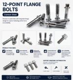 Flange 12 Point Spline Wheel Hub Bolt Chrome Plated Anti-rust Auto Modification Lug Screws for Car Motorcycle Wheel Replacement - 图片 9