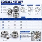 304 Stainless Steel K Nut External Star Toothed Lock Hex Nut Serrated Flange Hexagon Locking Nut for Cabinet Chassis Electrical Fasteners - 图片 6