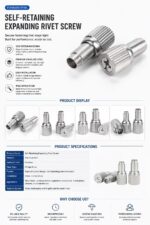Press-In Panel Retaining Spring Screws Non Drop Stainless Steel Knurled Knob Fastener For Electrical Cabinet Custom Machining Parts - 图片 7