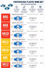 Plastic Wing Nut Solar Panel Mount C Channel Slide Nut PV Support Anti-Corrosion Fastener - 图片 6