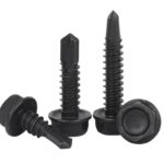 Hex Washer Head Self Drilling Screws Black Zinc Plated Tek Screws for Metal Roofing Construction - 图片 2