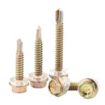 Hex Washer Head Self Drilling Screws Black Zinc Plated Tek Screws for Metal Roofing Construction - 图片 3