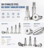 Stainless Steel Hex Socket Shoulder Screw Stop Bolt Limit Equal Height Step Shaft Shoulder Bolt - 图片 8