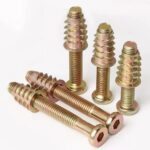 Zinc Plated Furniture Insert Nut with Connecting Bolt Hex Socket Wood Thread Insert Nut Fastener Kit