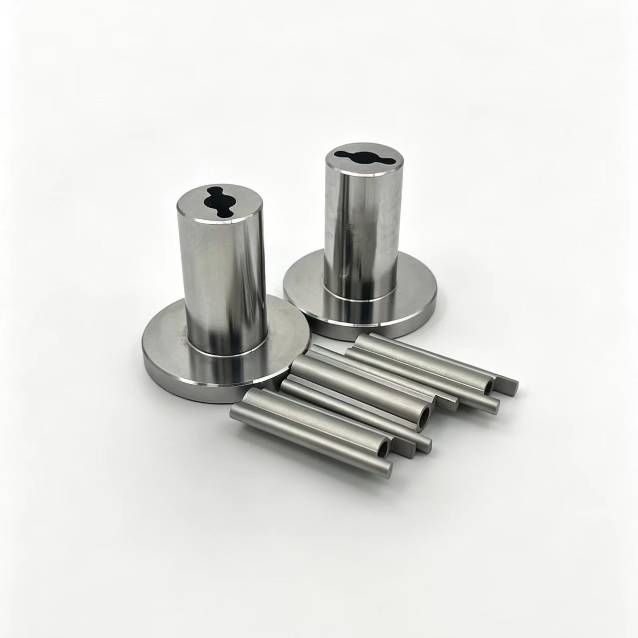 冲套 (5) Custom Special Shape Tungsten Carbide Cold Heading Die Punch Pin, Non-standard Profile Mold Insert For Screw Stamping Mould OEM ODM - 图片 1