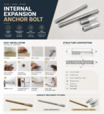 Custom Extra Long Floating Shelf Support Bolt 304 Stainless Steel Wall Mount Hardware - 图片 6