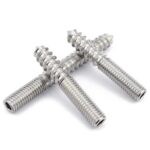 304 Stainless Steel/Carbon Steel Galvanized Double End Thread Self Tapping Screw Hex Socket Headless Screw