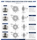 Round Disc Damping Rotating Shaft Adjustable Torque Hinge 360° Wire Passage Free Stop Rotary Damping Pivot For Equipment Stand - 图片 7