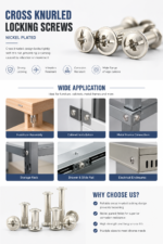High Precision Furniture Connector Bolt Nickel Plated Binding Screw for Cabinets and Wardrobes Screw Cross Head Connector Bolt - 图片 6