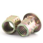 Zinc Alloy Spiked Insert Nut Wood Furniture T-Nut Barbed Embedded Threaded Insert Nut For Wooden Cabinet Connector - 图片 2