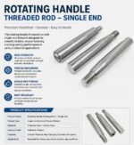 CNC Lathe Straight Operating Handle Stainless Steel Threaded Machine Tool Cylindrical Control Hand Bar - 图片 8