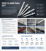 304 Stainless Steel Pipe Clamp Nail Extension Wall Anchor Pin for PVC Pipe Clips and Conduit Fastening - 图片 6