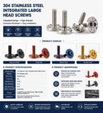 Titanium Alloy Flange Hex Socket Bolts Custom Color Motorcycle Racing Modification Fastener Grade 5 Ti M6 M8 M10 Disc Head Screw - 图片 8
