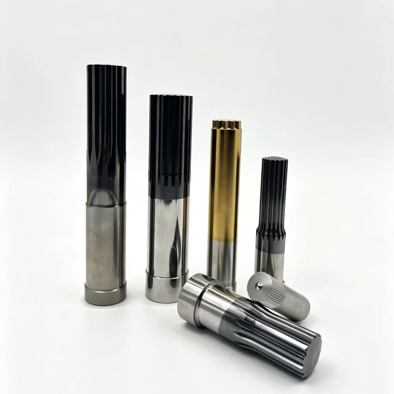 镀钛花齿冲棒 (2) pline Punch Pin Carbide Multi-Tooth Gear Punch Die Pin TiN Coated Precision Mold Punch For Automotive Hardware Fasteners Custom - 图片 1