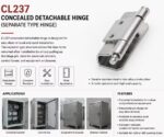 Invisible Concealed Flag Hinge Stainless Steel Detachable Lift Off Hidden Hinge For Instrument Cabinet Industrial Equipment Access Door - 图片 9