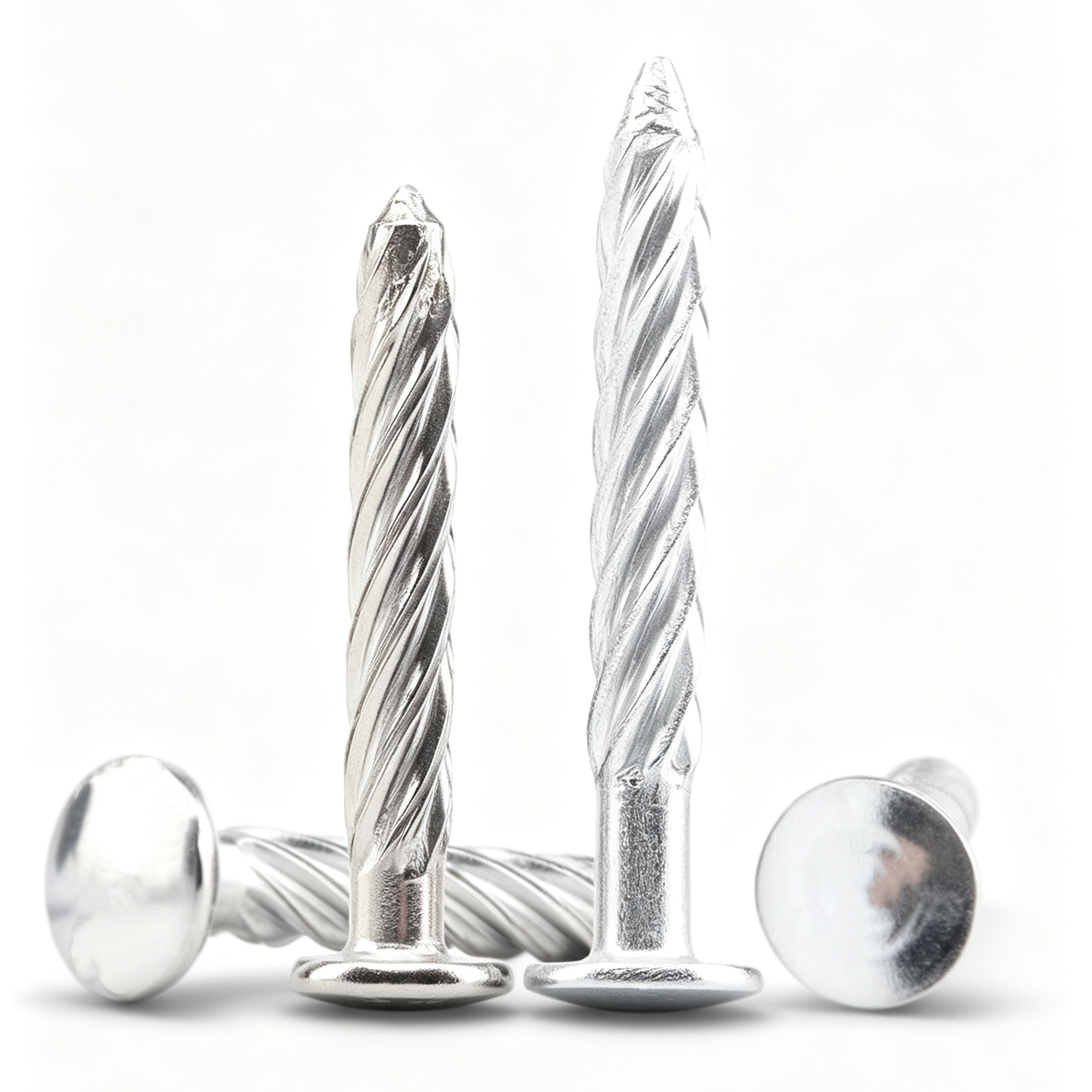 麻花钉1 304 Stainless Steel Twisted Concrete Nail M8 Flat Round Head Masonry Nail for Cement Wall - 图片 1