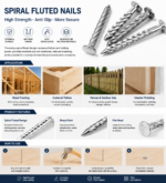 304 Stainless Steel Twisted Concrete Nail M8 Flat Round Head Masonry Nail for Cement Wall - 图片 6