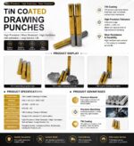 Yellow TiN Coating Punch Rod High Hardness Stretch Punch for Metal Forming Die Tool Parts - 图片 8