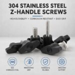 Z Type Plastic Thumb Screw T‑Handle Hand Tighten Screw Stainless Steel Wing Knob Screw for Machine Equipment - 图片 6