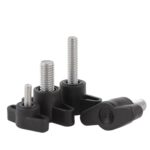 Z Type Plastic Thumb Screw T‑Handle Hand Tighten Screw Stainless Steel Wing Knob Screw for Machine Equipment