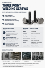 3 Spot Weld Screws, Carbon Steel Round Flat Head Welding Bolts for Automotive & Sheet Metal Assembly - 图片 3