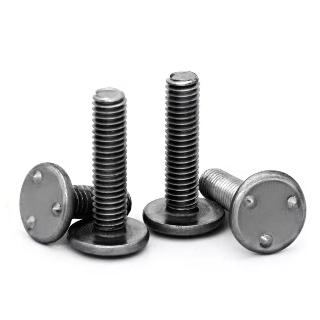 三点焊接螺丝 (3) 3 Spot Weld Screws, Carbon Steel Round Flat Head Welding Bolts for Automotive & Sheet Metal Assembly - 图片 1