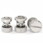 Spring Loaded Panel Fastener Knurled Thumb Screw Self Locking Rack Mount Screw for Cabinet Sheet Metal
