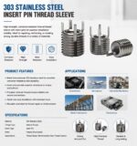 Factory Supply Key Locking Thread Insert Keysert, Stainless Steel Threaded Insert, Metric Imperial Sizes Customizable - 图片 8