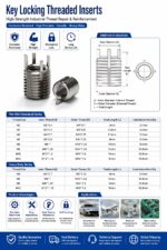 Factory Supply Key Locking Thread Insert Keysert, Stainless Steel Threaded Insert, Metric Imperial Sizes Customizable - 图片 7