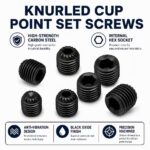 12.9 Grade DIN916 Black Oxide Hex Socket Cup Point Headless Set Screw Industrial Fastener Screw - 图片 6