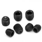 12.9 Grade DIN916 Black Oxide Hex Socket Cup Point Headless Set Screw Industrial Fastener Screw - 图片 4