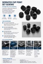 12.9 Grade DIN916 Black Oxide Hex Socket Cup Point Headless Set Screw Industrial Fastener Screw - 图片 8