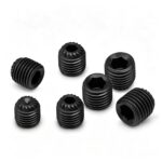 12.9 Grade DIN916 Black Oxide Hex Socket Cup Point Headless Set Screw Industrial Fastener Screw - 图片 3