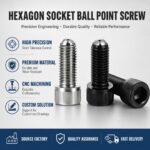 Cup Head Ball Point Set Screw, Springless Ball Plunger Screw, Locating Pin Bolt for Machine Positioning - 图片 8