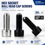 Cup Head Ball Point Set Screw, Springless Ball Plunger Screw, Locating Pin Bolt for Machine Positioning - 图片 7
