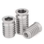 304 Stainless Steel Hex Socket Threaded Insert Nut, Internal External Thread Wood Insert for Furniture - 图片 6