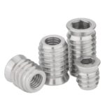 304 Stainless Steel Hex Socket Threaded Insert Nut, Internal External Thread Wood Insert for Furniture - 图片 5