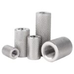 304 Stainless Steel Knurled Cylinder Nut, Extended Hand Tight Coupling Nut, Female Thread Connecting Sleeve - 图片 5