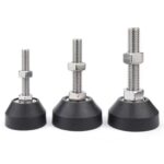 Conical Rubber Bumper Stop Bolt, Threaded Rubber Vibration Isolator, Rubber Shock Buffer Mount with Stainless Steel Screw & Nut - 图片 5