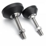 Conical Rubber Bumper Stop Bolt, Threaded Rubber Vibration Isolator, Rubber Shock Buffer Mount with Stainless Steel Screw & Nut - 图片 4
