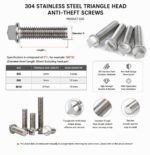 Stainless Steel Triangle Head Anti-theft Screw, Anti-removal Screw for Street Light Cabinet Electric Box - 图片 6
