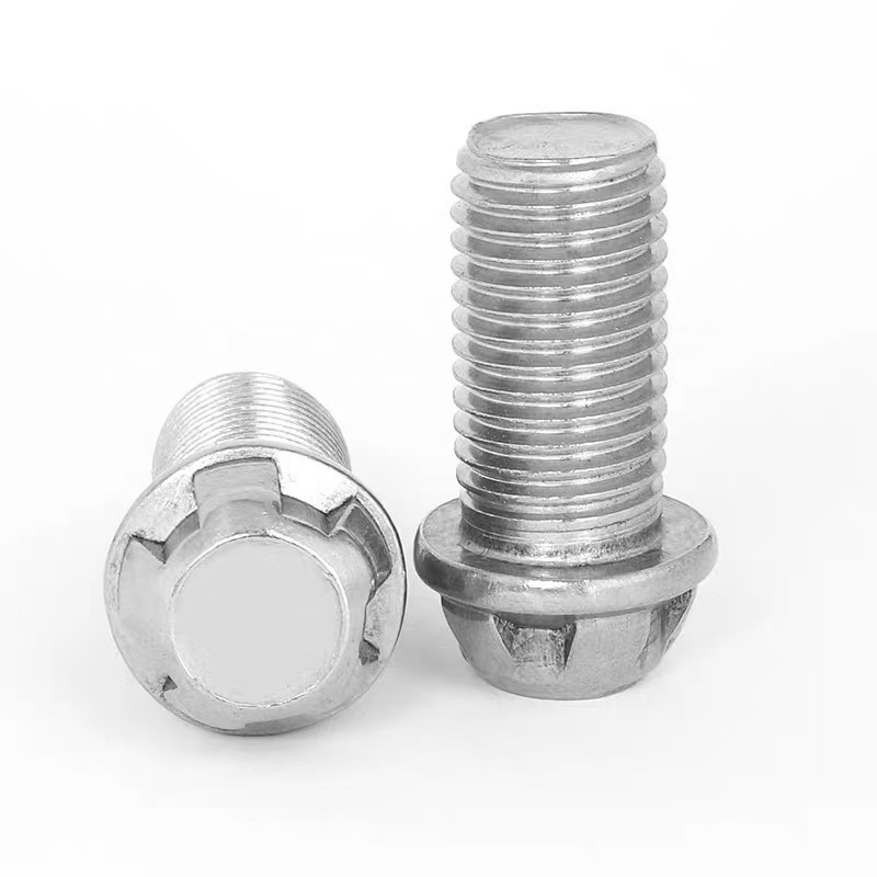 外五角梅花螺栓 (4) Stainless Steel Anti‑Theft Flange Bolt, 5‑Point Tamper Proof Security Screw, Special Outer Pentagonal Head Fastener - 图片 1