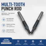 Carbide Multi Tooth Punch Pin Hardened Multi‑Flute Punch Rod for Metal Mold Parts - 图片 6