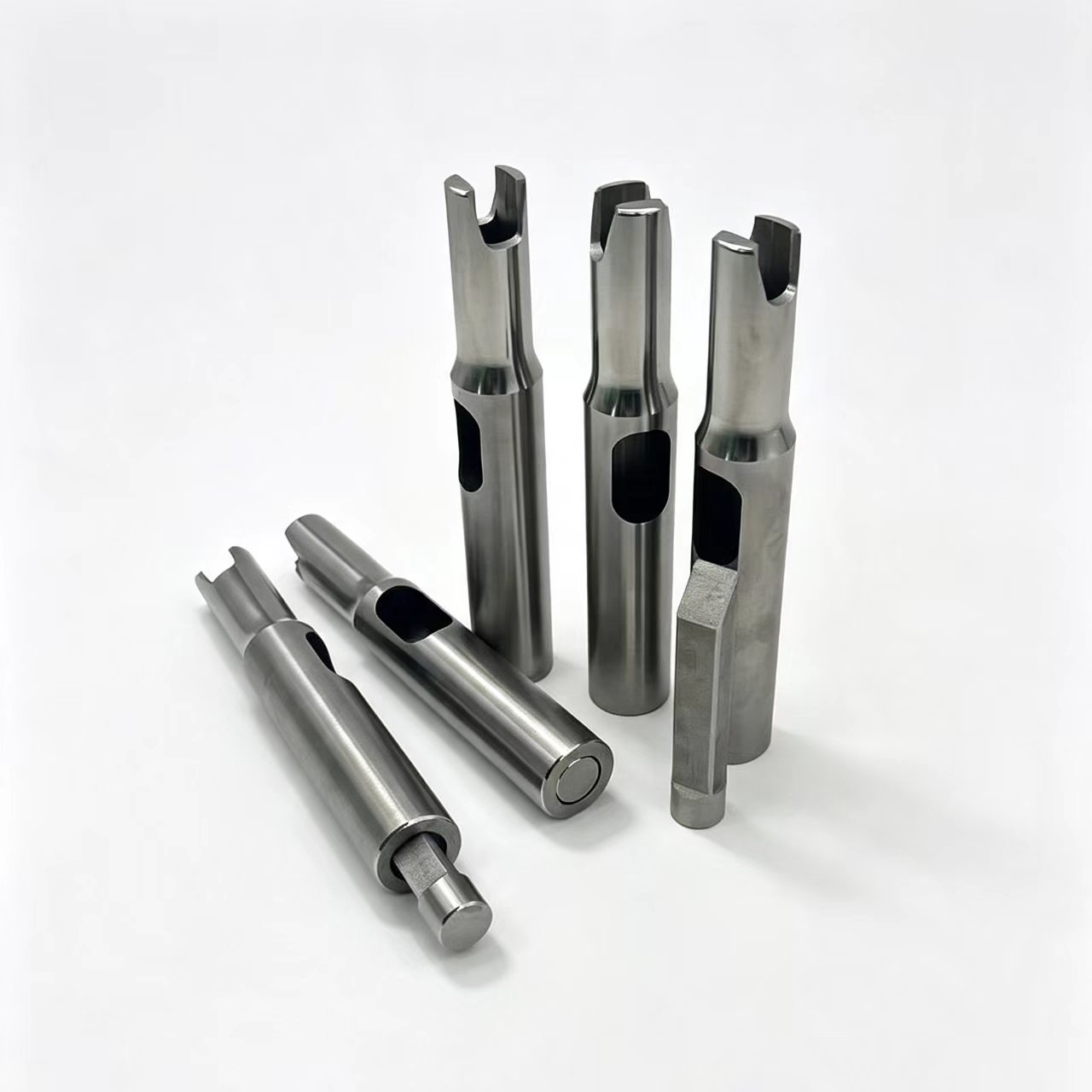 开槽子母套管冲棒套装2 Custom Inclined Plane Punch & Slotted Sleeve Set Precision Cold Heading Tooling for Bolt Screw Fastener Manufacturing - 图片 1